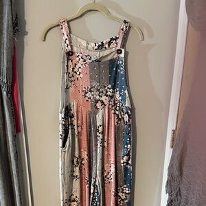 Floral Patchwork Overalls